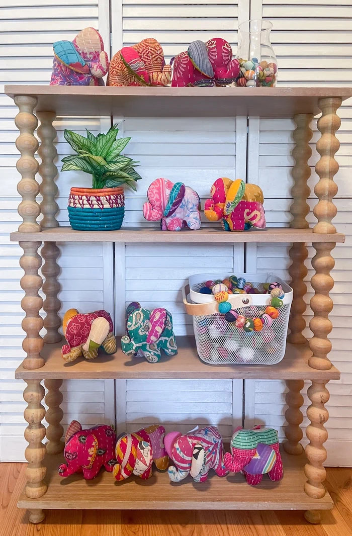 Upcycled Sari Elephant Gift Stuffie / Home Decor- Fair Trade Made -Final Sale