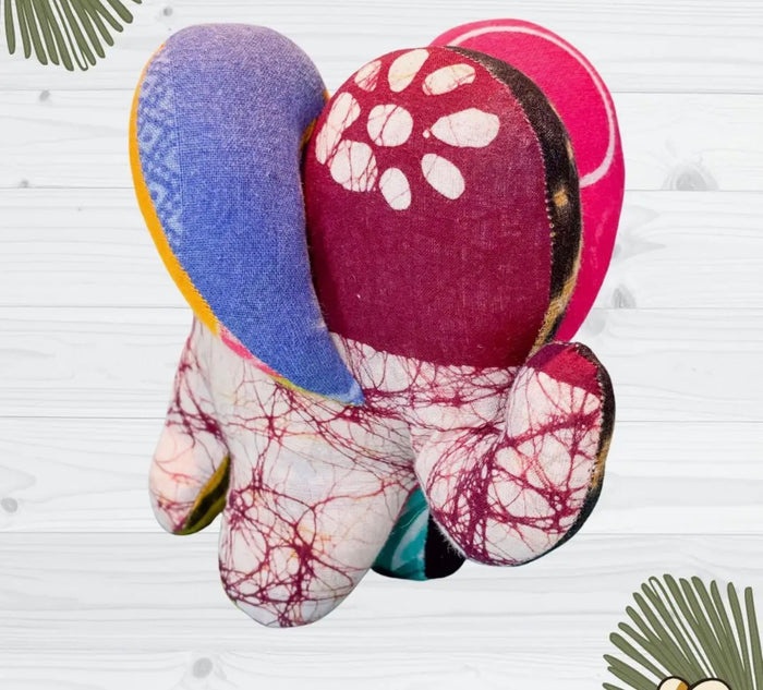 Upcycled Sari Elephant Gift Stuffie / Home Decor- Fair Trade Made -Final Sale