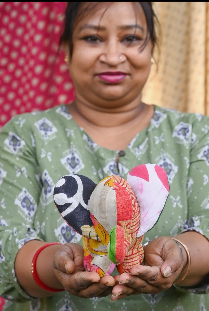 Upcycled Sari Elephant Gift Stuffie / Home Decor- Fair Trade Made -Final Sale