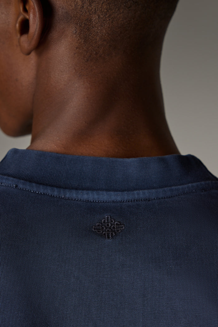WASHED LONG SLEEVE T-SHIRT - NAVY