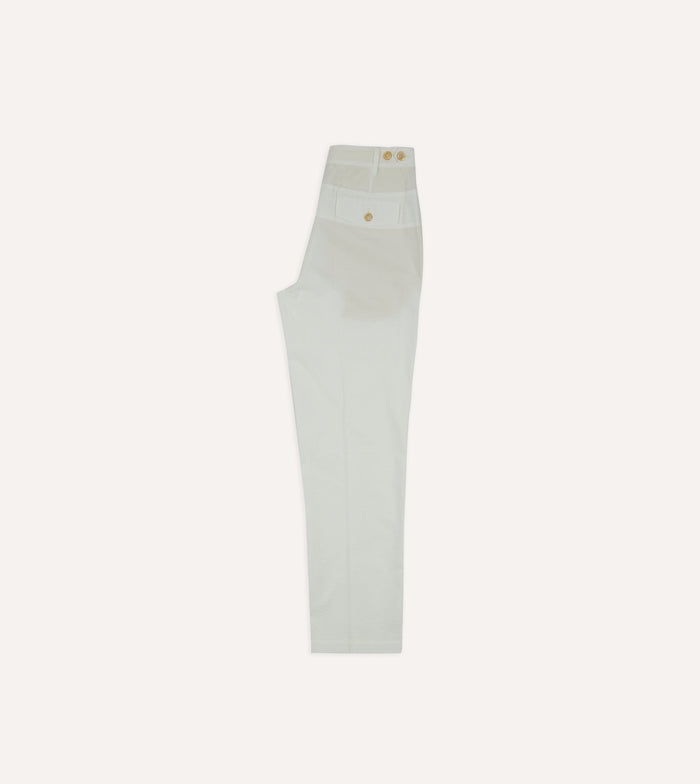 White Seersucker Games Trousers