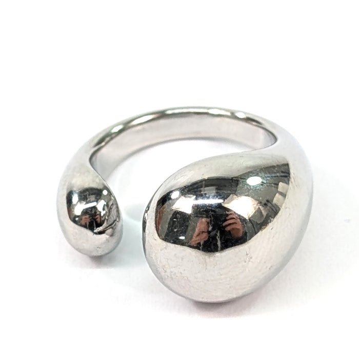 Wishbone Wrap Ring - Silver (Hypoallergenic and Waterproof)
