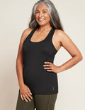 Black Vegan Organic Women's Racerback Active Tank | Women's Bamboo Active Tank | Natural Ladies' Racerback Active Tanks