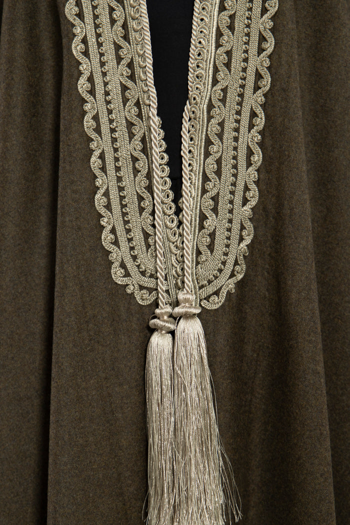 Wool & Cashmere Olive Green Abaya