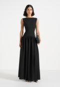 paige-boat-neck-corset-dress-black